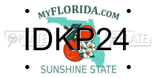IDKP24 Florida License Plate