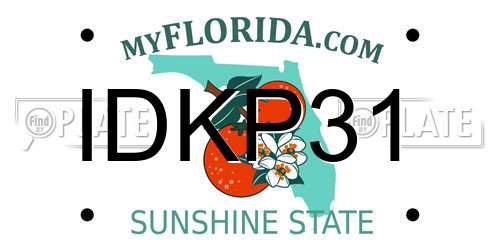 IDKP31 Florida License Plate