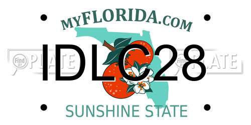 IDLC28 Florida License Plate