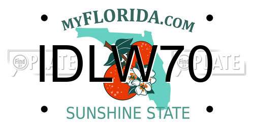 IDLW70 Florida License Plate