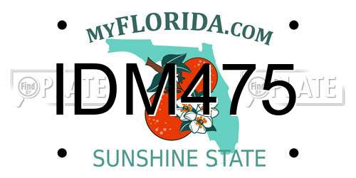 IDM475 Florida License Plate