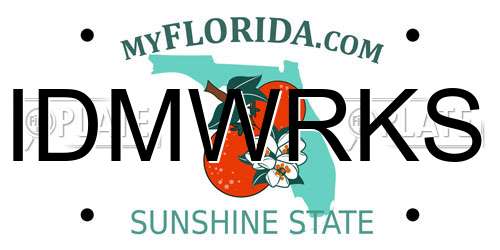 IDMWRKS Florida License Plate