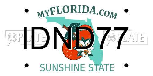 IDND77 Florida License Plate