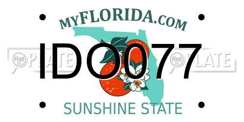 IDO077 Florida License Plate