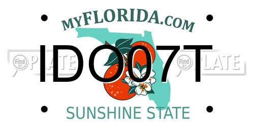 IDO07T Florida License Plate