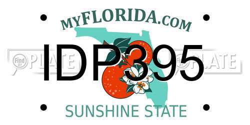 IDP395 Florida License Plate