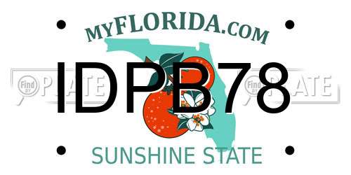 IDPB78 Florida License Plate