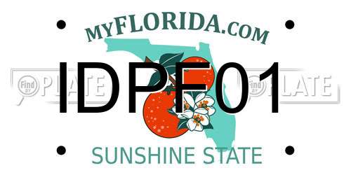 IDPF01 Florida License Plate