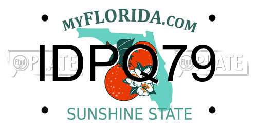 IDPQ79 Florida License Plate