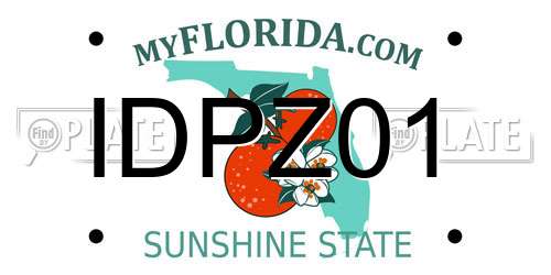 IDPZ01 Florida License Plate