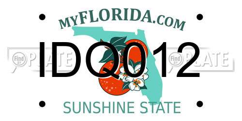 IDQ012 Florida License Plate