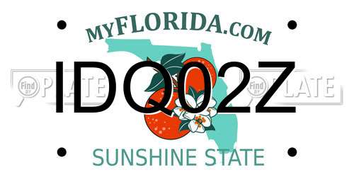 IDQ02Z Florida License Plate