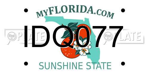 IDQ077 Florida License Plate