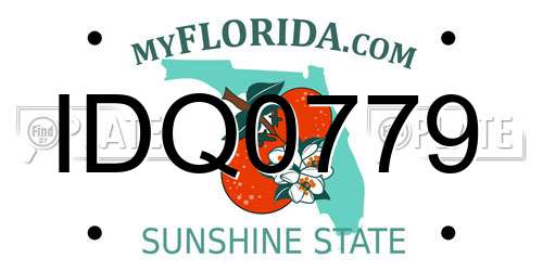 IDQ0779 Florida License Plate