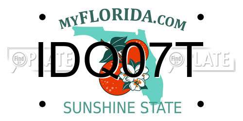 IDQ07T Florida License Plate