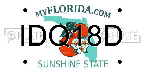 IDQ18D Florida License Plate