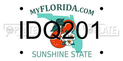 IDQ201 Florida License Plate