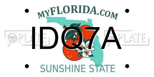 IDQ7A Florida License Plate