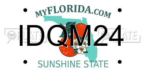 IDQM24 Florida License Plate