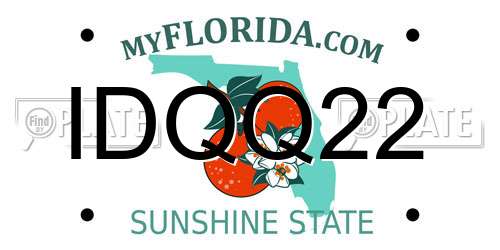IDQQ22 Florida License Plate