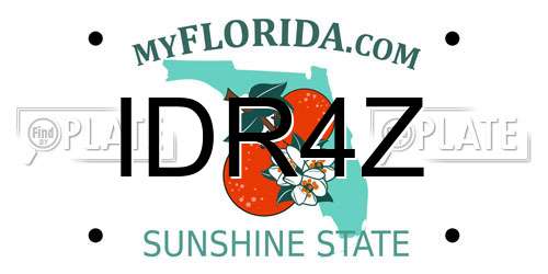 IDR4Z Florida License Plate