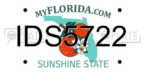 IDS5722 Florida License Plate