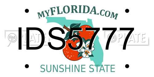IDS5777 Florida License Plate