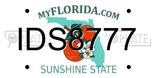 IDS8777 Florida License Plate