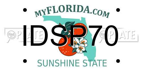 IDSP70 Florida License Plate