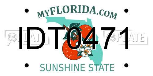 IDT0471 Florida License Plate