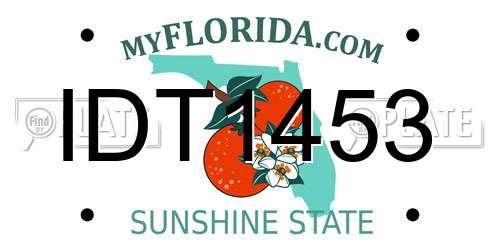 IDT1453 Florida License Plate