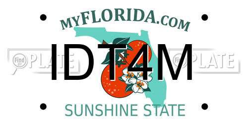 IDT4M Florida License Plate