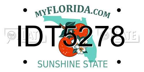 IDT5278 Florida License Plate