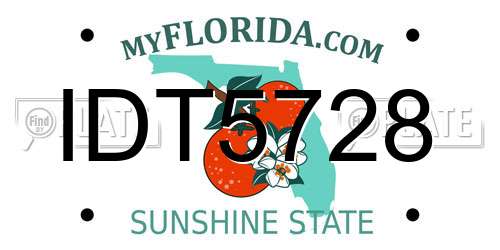 IDT5728 Florida License Plate