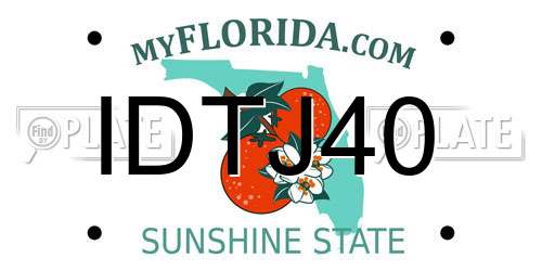 IDTJ40 Florida License Plate