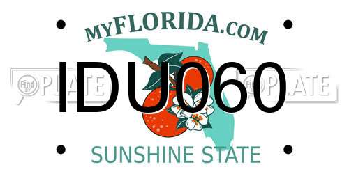 IDU060 Florida License Plate