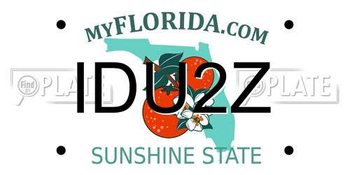 IDU2Z Florida License Plate