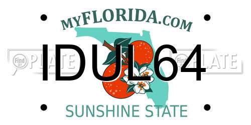 IDUL64 Florida License Plate