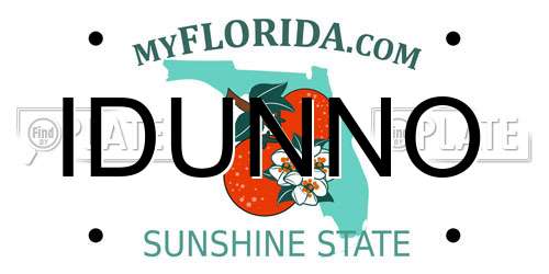 IDUNNO Florida License Plate