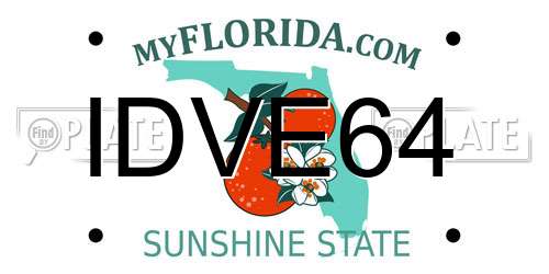 IDVE64 Florida License Plate