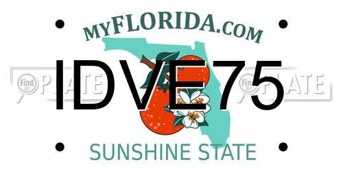IDVE75 Florida License Plate
