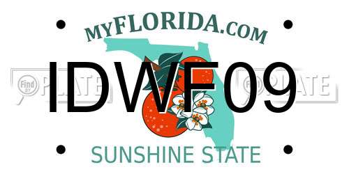 IDWF09 Florida License Plate