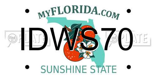 IDWS70 Florida License Plate
