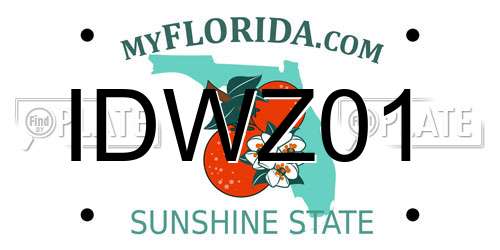 IDWZ01 Florida License Plate