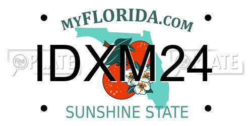 IDXM24 Florida License Plate