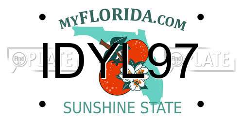 IDYL97 Florida License Plate