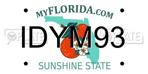 IDYM93 Florida License Plate