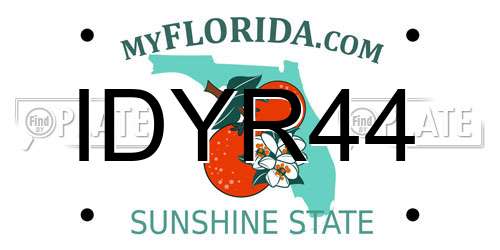 IDYR44 Florida License Plate
