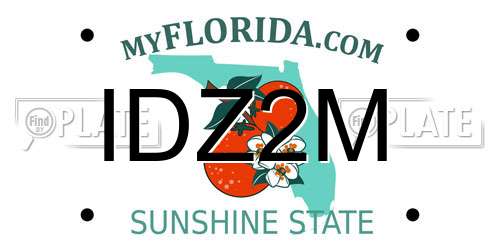 IDZ2M Florida License Plate