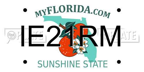 IE21RM Florida License Plate